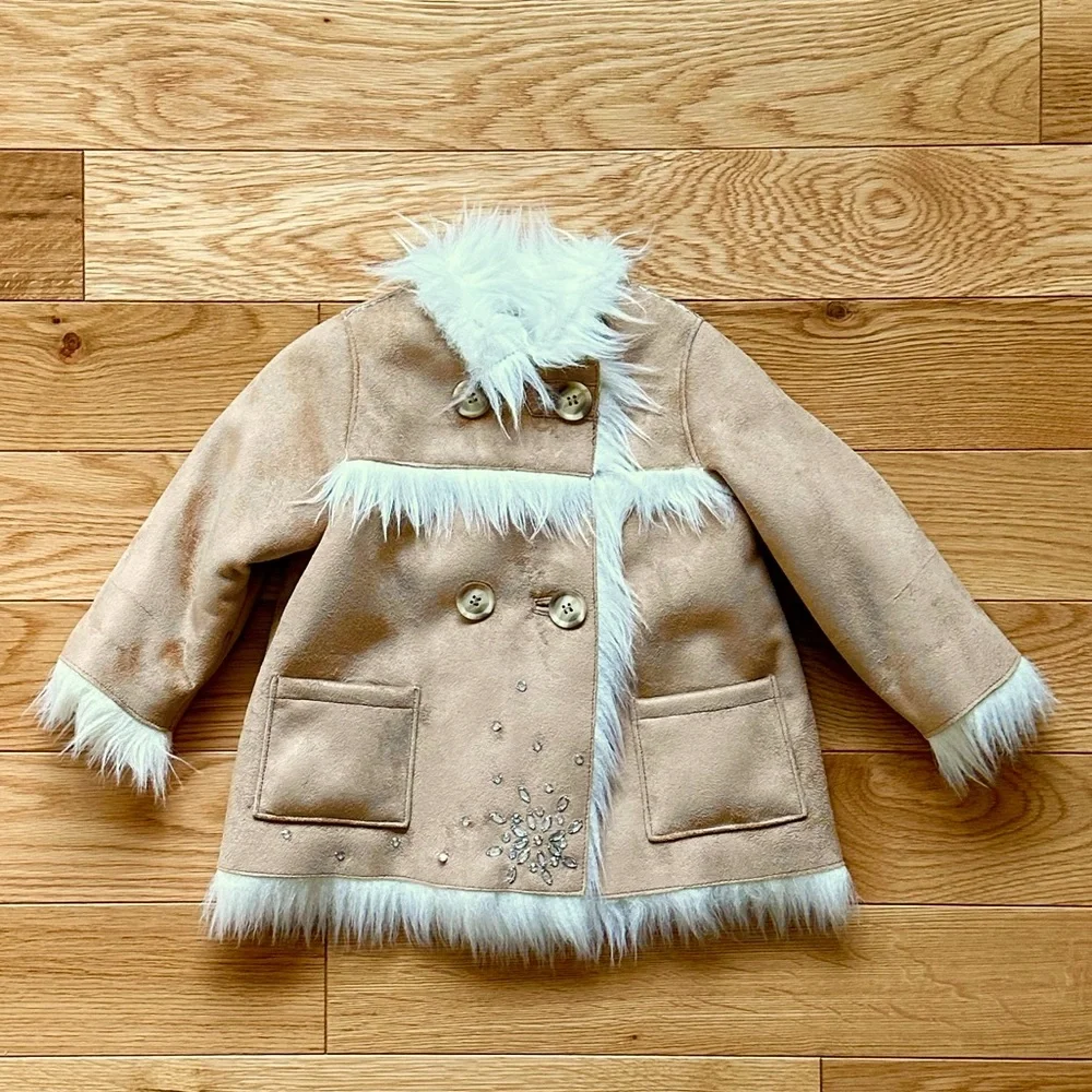 NWT Charabia France faux sherling coat - Picture 1 of 9